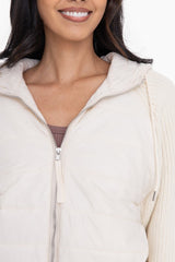 Mono B Puffer Sweater Sleeve Jackets - 2 colors