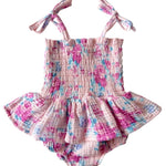 Muslin Smocked Bubble w/ Skirt - Garden Secrets - The Nines
