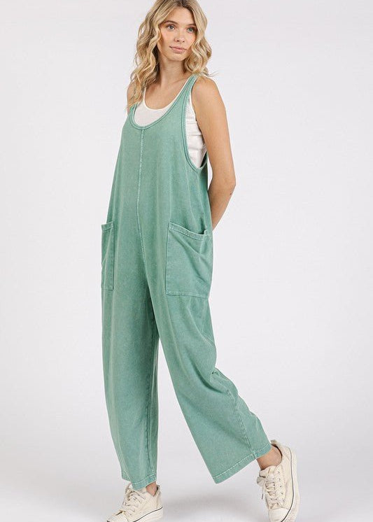 Mineral Wash Jumpsuit - 2 Colors! - The Nines