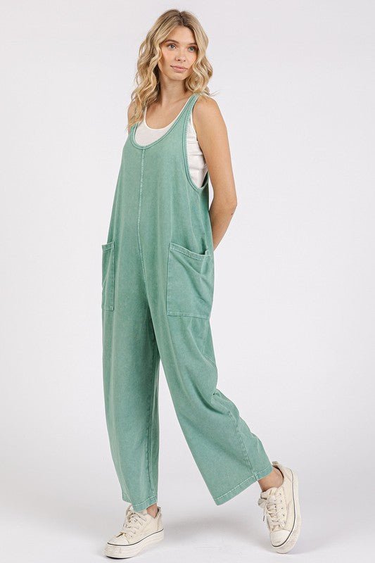 Mineral Wash Jumpsuit - 2 Colors! - The Nines