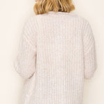 Oatmeal Gold Button Chunky Cardigan - The Nines