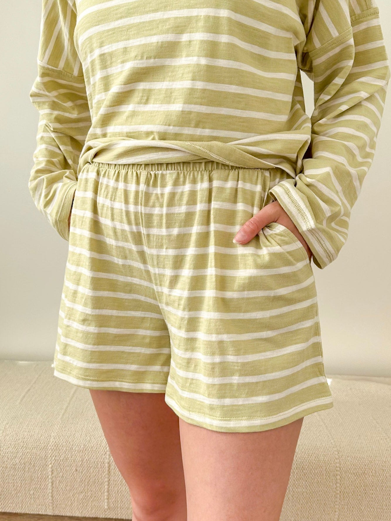 Stay In Striped Shorts