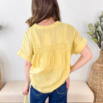 Eyelet Button Up Dolman Blouse - The Nines