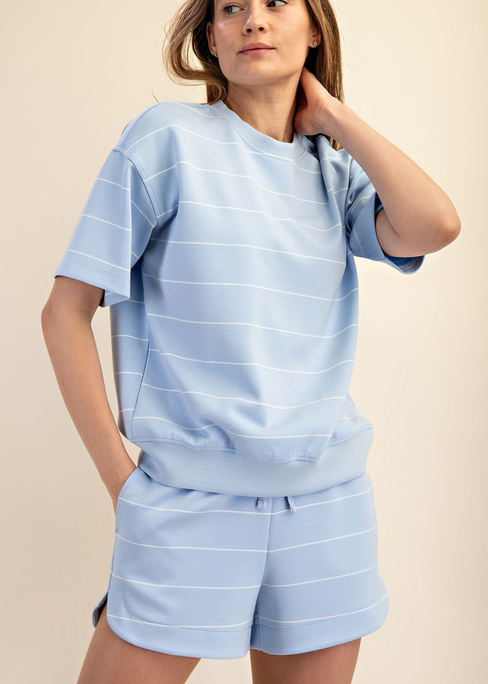 Scuba Striped Short Sleeve Top - 3 Colors! - The Nines