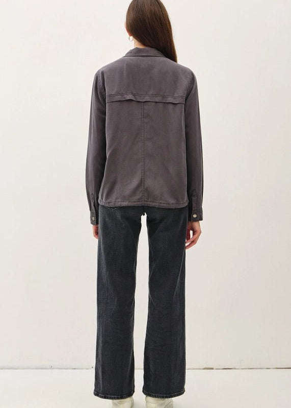 Washed Black Tencel Utility Jacket - The Nines