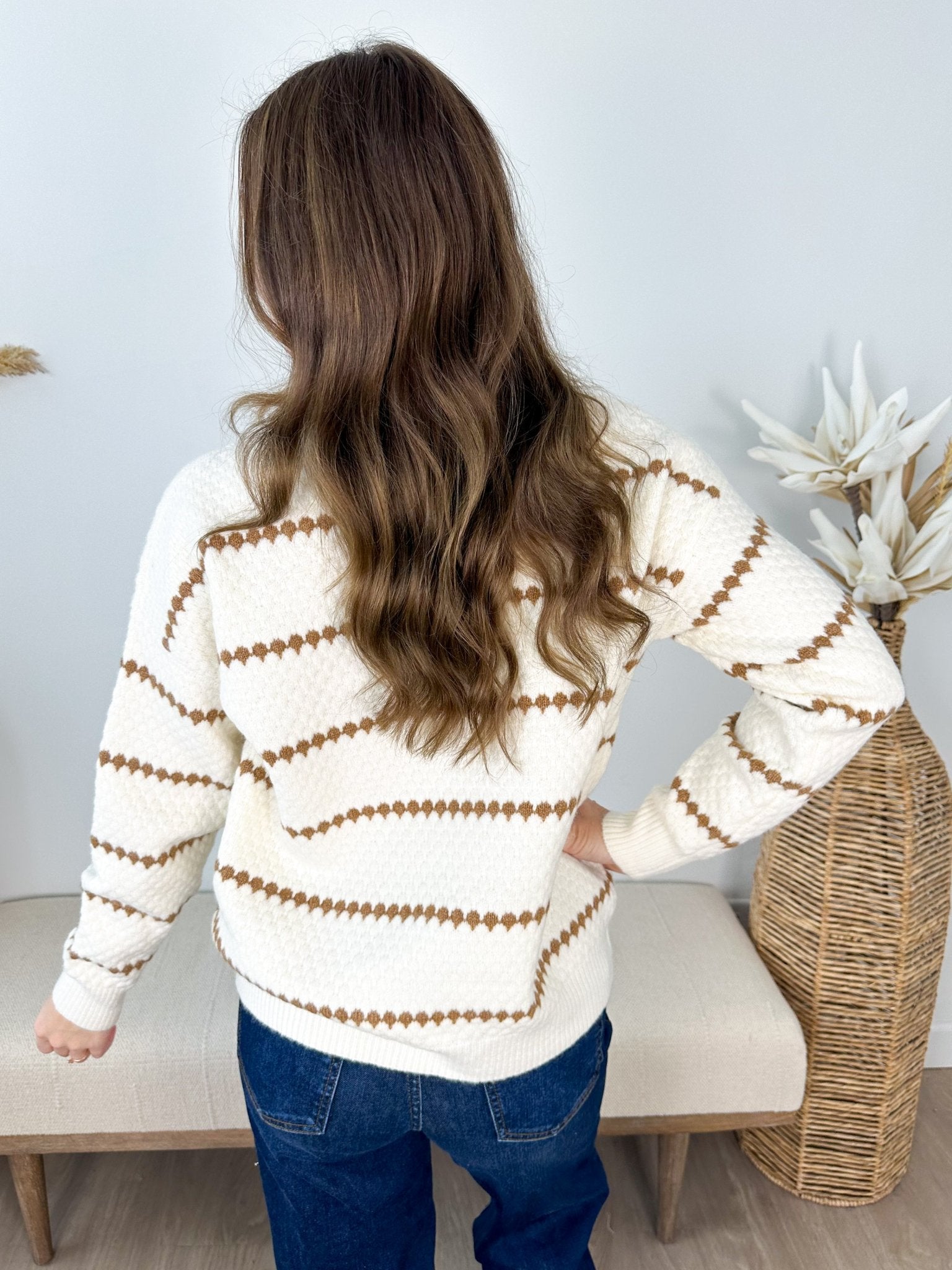 Cozy Little Striped Sweater - 2 colors! - The Nines