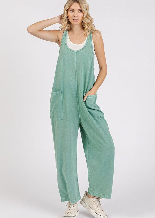 Mineral Wash Jumpsuit - 2 Colors! - The Nines