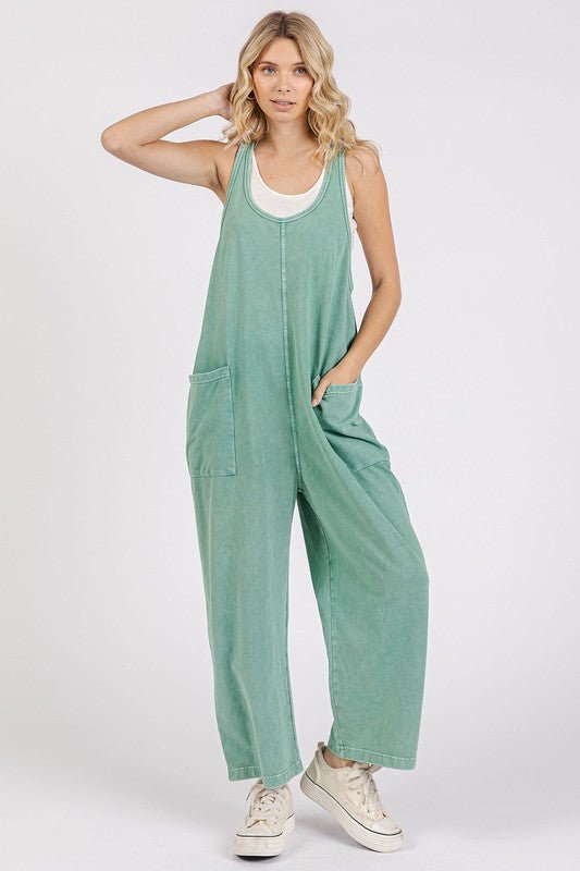 Mineral Wash Jumpsuit - 2 Colors! - The Nines
