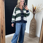 Forest & Navy Cropped Pullover - The Nines