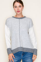 Colorblock Line Contrast Sweaters - 2 Colors!