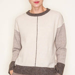 Colorblock Line Contrast Sweater - The Nines