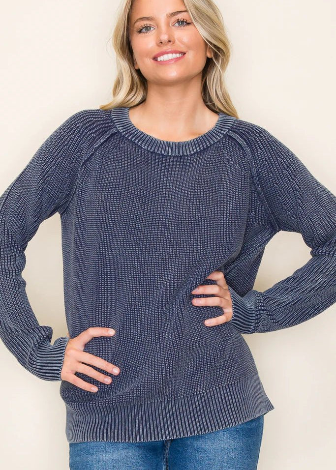 Mineral Crew Neck Knit Pullovers - 2 Colors! - The Nines