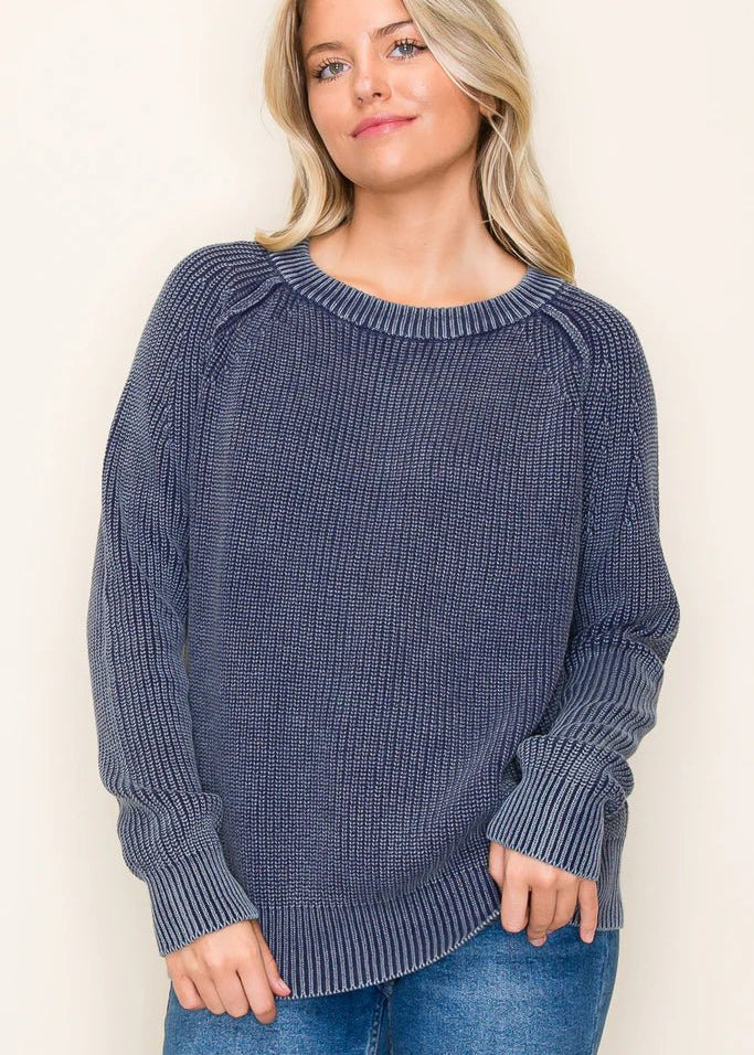 Mineral Crew Neck Knit Pullovers - 2 Colors! - The Nines