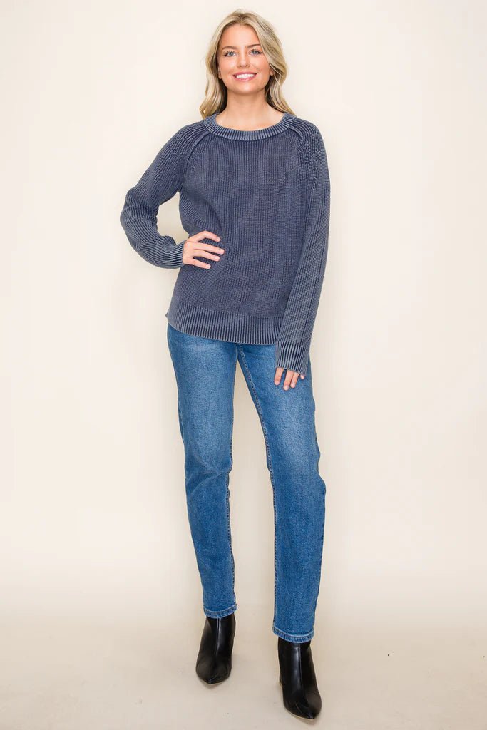 Mineral Crew Neck Knit Pullovers - 2 Colors! - The Nines