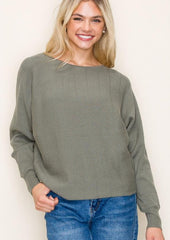 Vertically Textured Dolman Tops - 3 colors!