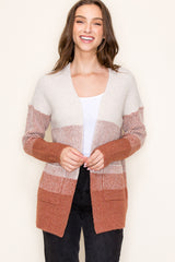 Ribbed Colorblock Cardigans - 3 Colors!