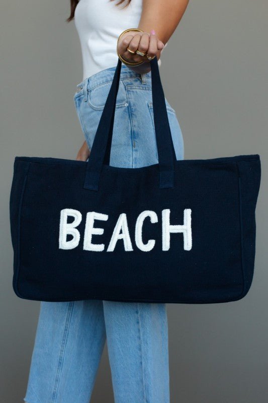 Navy Beach Tote - The Nines