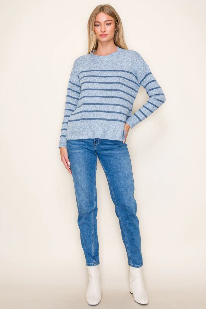 Striped Pullover Sweater - 3 Colors! - The Nines