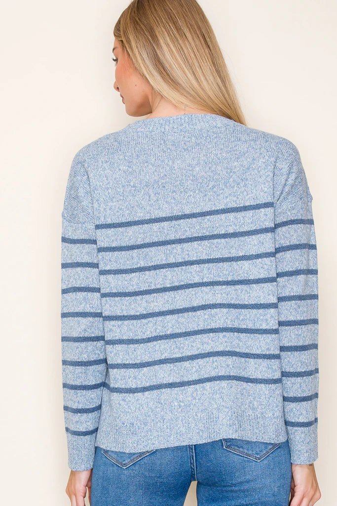 Striped Pullover Sweater - 3 Colors! - The Nines