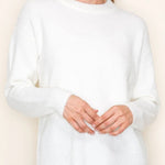 Marshmallow Basic Crew Neck Sweater - The Nines
