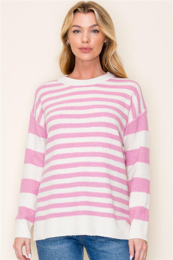 Striped Pullover Sweater - 3 Colors! - The Nines