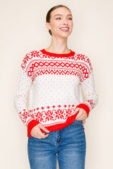 Red Fair Isle Pullover