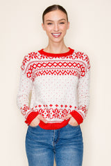 Red Fair Isle Pullover