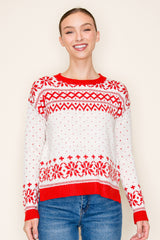 Red Fair Isle Pullover