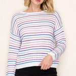 Miranda Multicolor Summer Sweater Top - The Nines