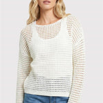 Hello Sunshine Open Knit Pullover - 2 Colors ! - The Nines