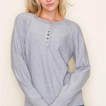 Multicolor Button Henley Tops - 2 Colors! - The Nines