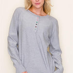 Multicolor Button Henley Tops - 2 Colors! - The Nines