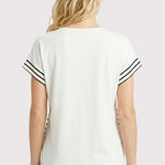 Sutton Striped V - neck Tee - 2 Colors! - The Nines