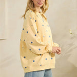 Yellow & Blue Polka Dot Sweatshirt - The Nines