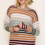 Taylor Taupe Multicolor Sweater - The Nines