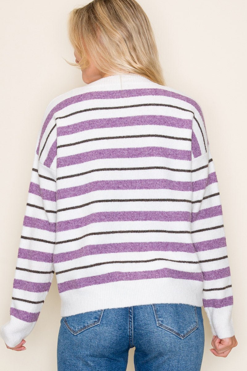 Sadie Striped Pullover - 2 Colors! - The Nines