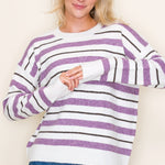 Sadie Striped Pullover - 2 Colors! - The Nines