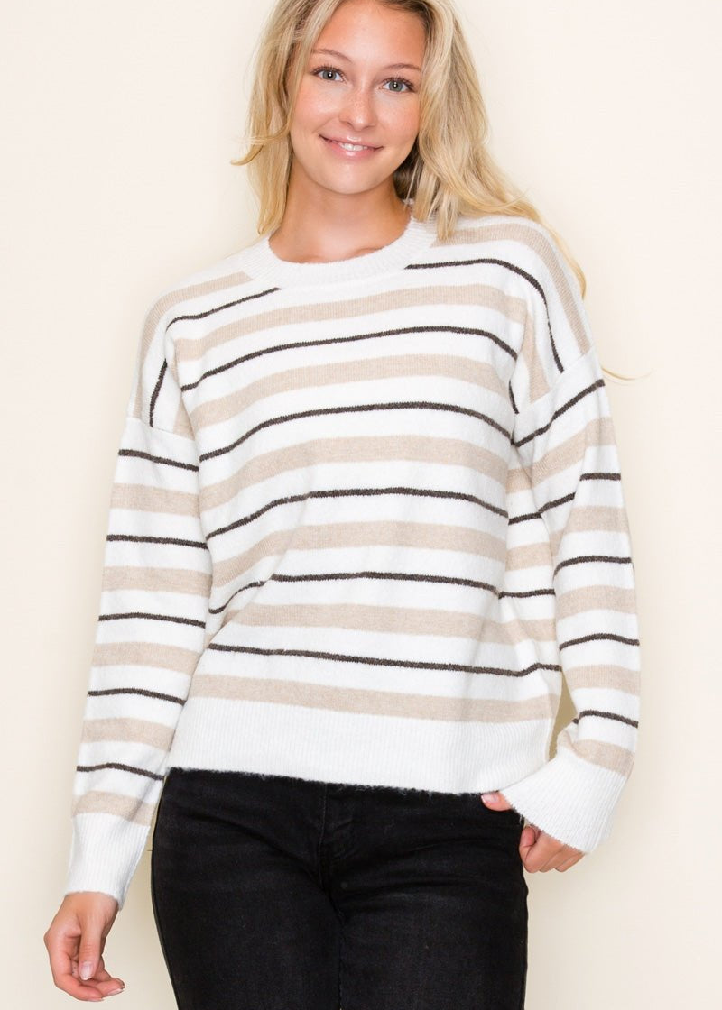 Sadie Striped Pullover - 2 Colors! - The Nines
