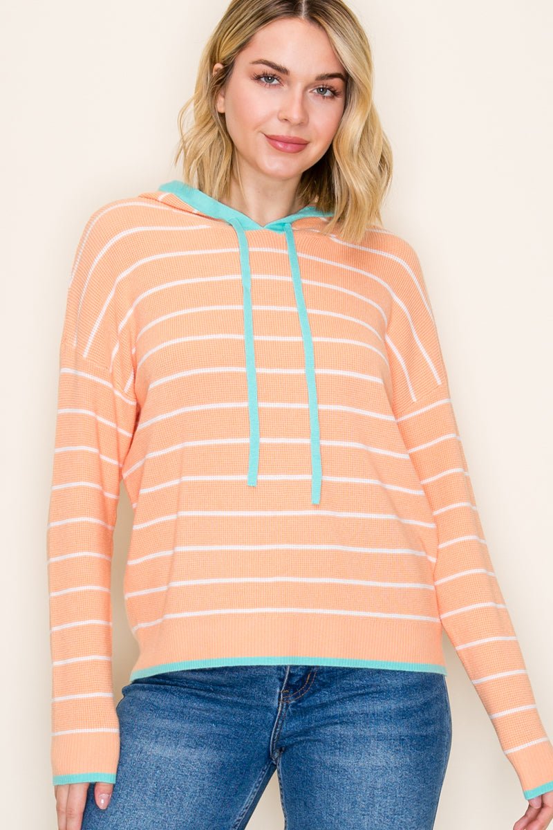 Somerset Striped Hooded Pullover - 2 Colors! - The Nines