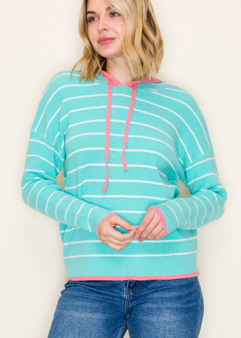 Somerset Striped Hooded Pullover - 2 Colors! - The Nines