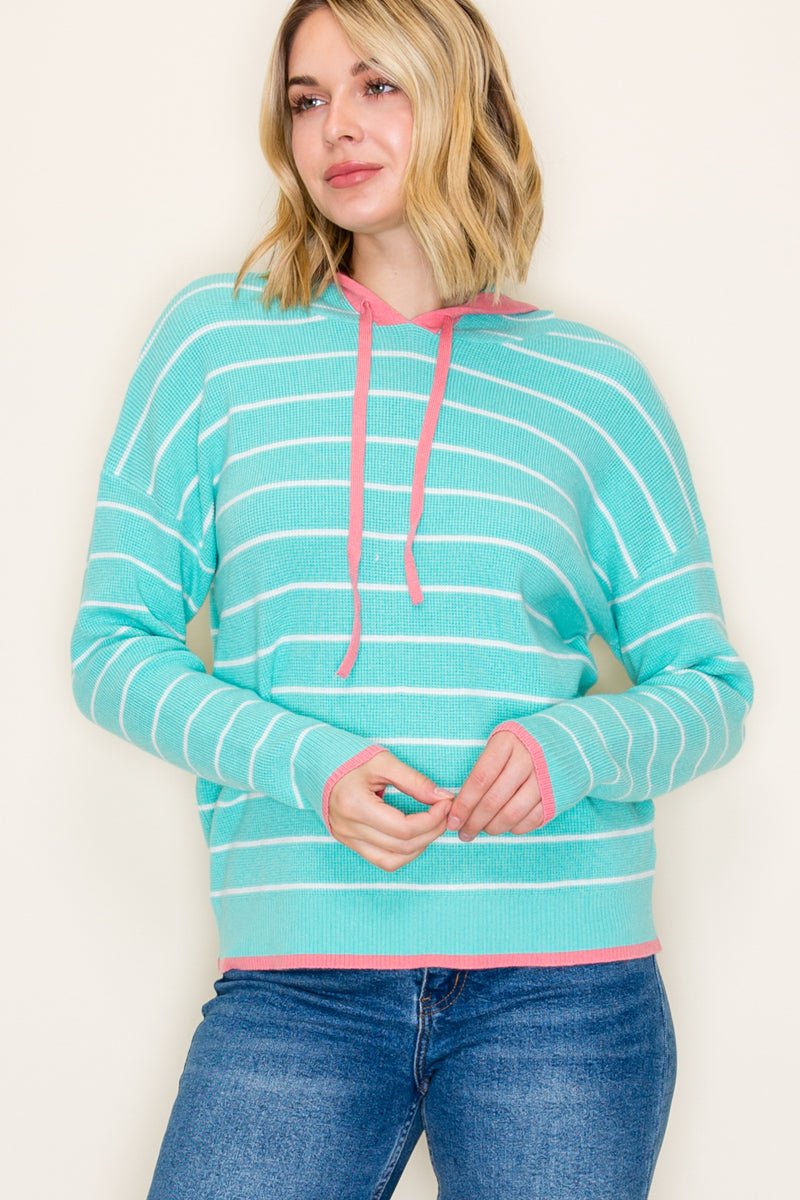 Somerset Striped Hooded Pullover - 2 Colors! - The Nines