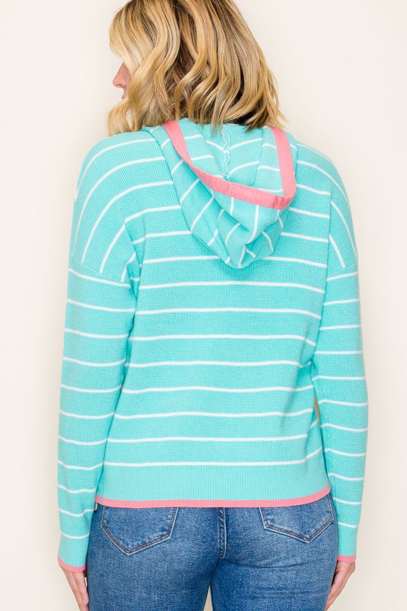 Somerset Striped Hooded Pullover - 2 Colors! - The Nines