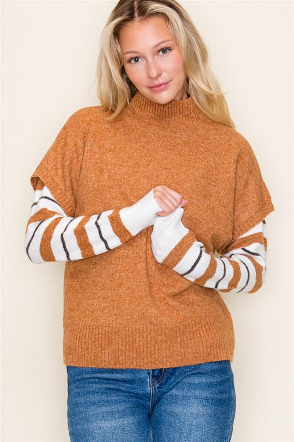 Mariah Mock Neck Sweater Vest - 2 Colors! - The Nines