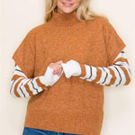 Mariah Mock Neck Sweater Vest - 2 Colors! - The Nines