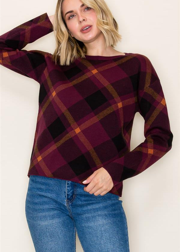 Plaid Sweater - 3 colors! - The Nines