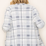 Gray & Ivory Soft Plaid Cardigan - The Nines