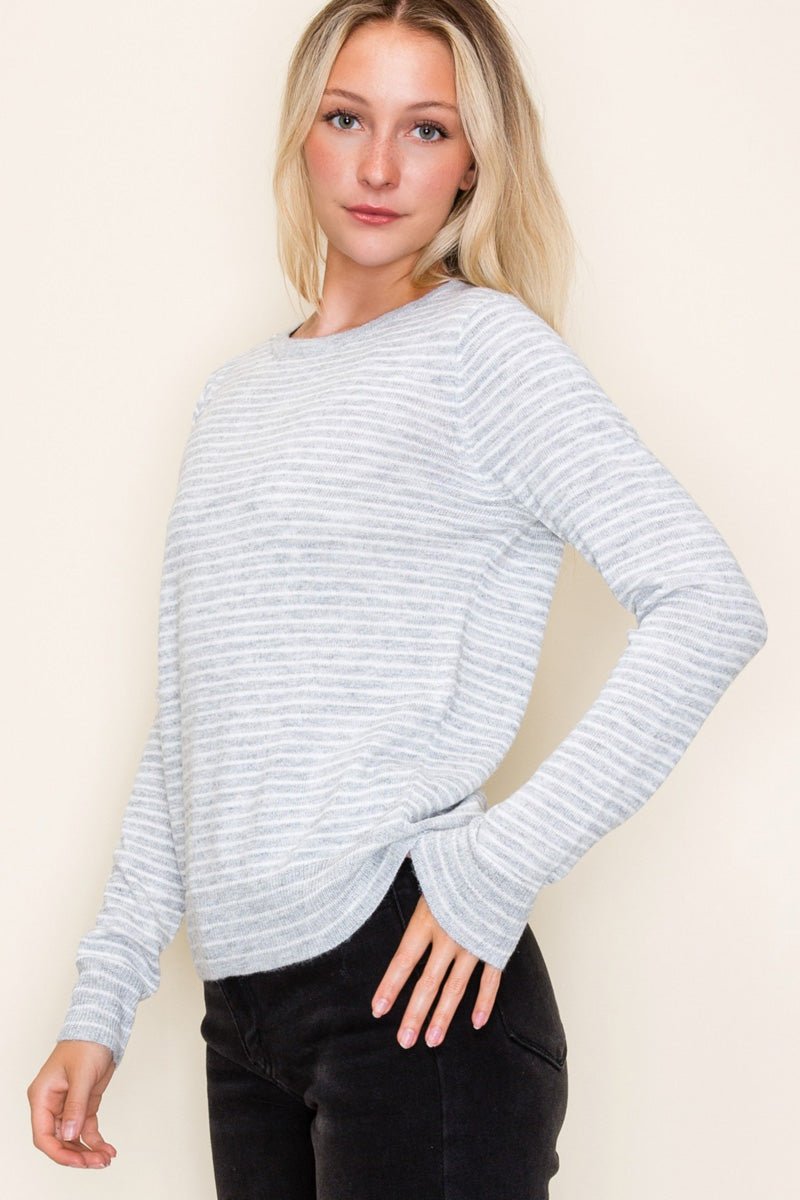 Lightweight Pinstriped Pullover - 2 Colors! - The Nines
