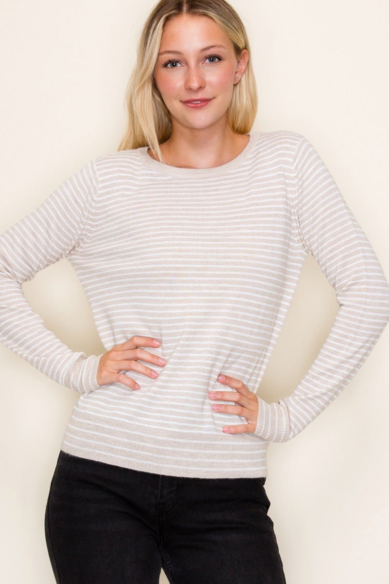 Lightweight Pinstriped Pullover - 2 Colors! - The Nines
