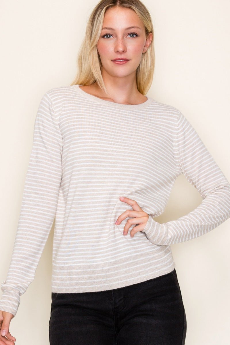 Lightweight Pinstriped Pullover - 2 Colors! - The Nines