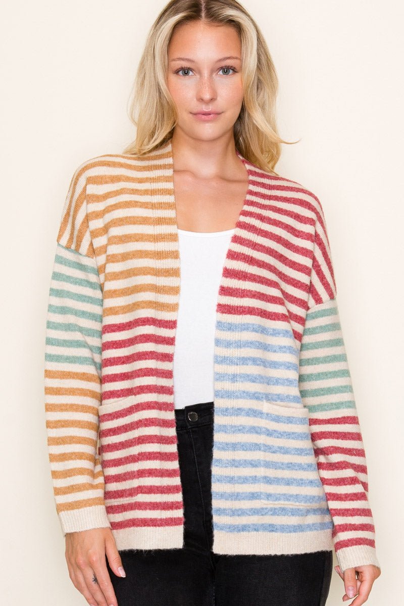 Sophia Striped Cardigan - 2 colors! - The Nines